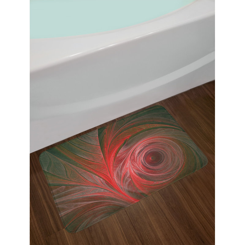 East Urban Home Fractal Spiral Curved Bath Rug Wayfair